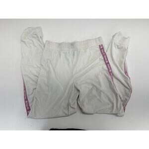 Hurley Womens Jogger Pants Size Large White Velour Ribbed Pull On